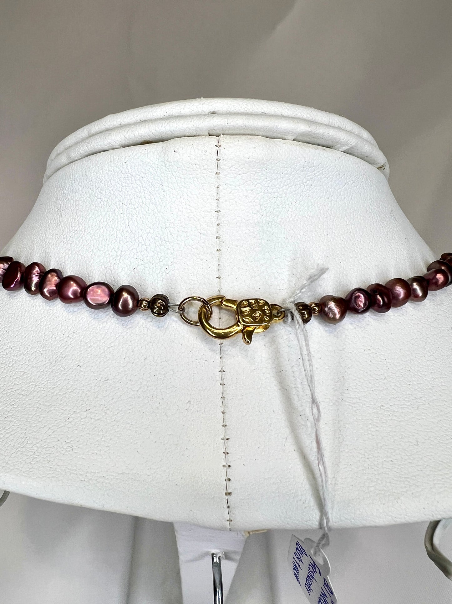 Burgundy Freshwater Pearl Necklace