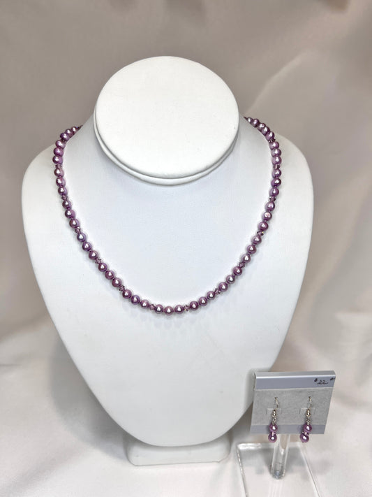 Lavender Elegance - Freshwater Pearls
