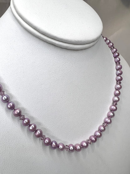 Lavender Elegance - Freshwater Pearls