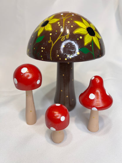 Giant Handpainted Mushrooms