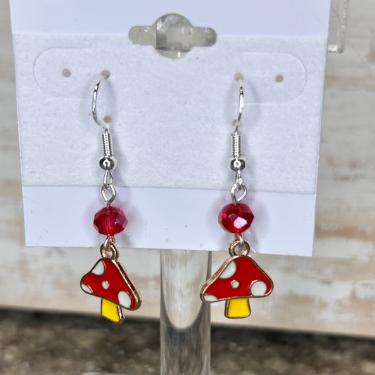 Red Mushroom Earrings