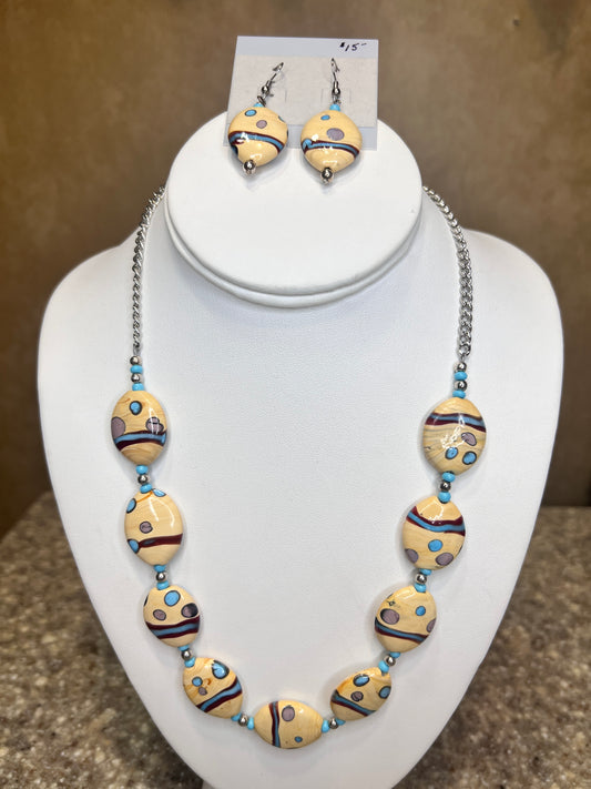 Abstract Ceramic Necklace
