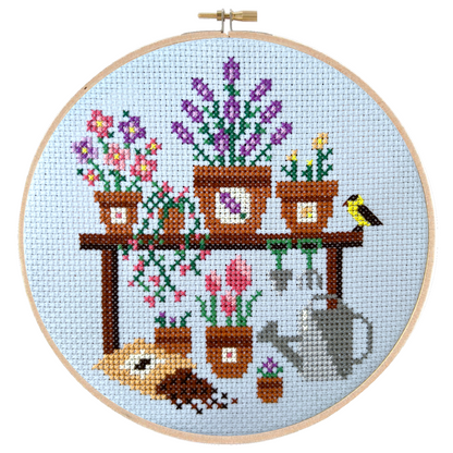 Cross Stitch Pattern: Potting Bench