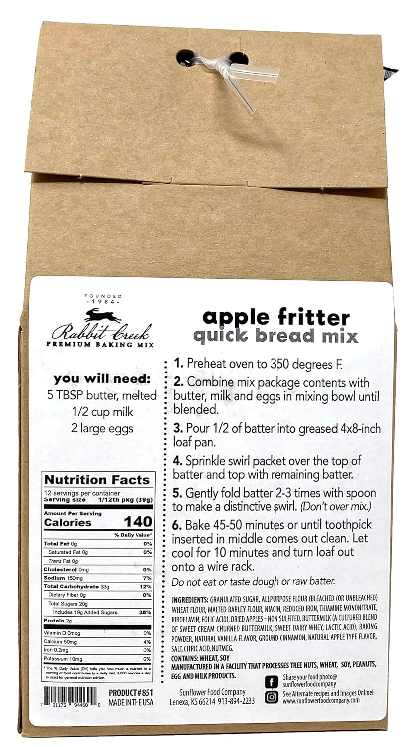 Rabbit Creek Apple Fritter Quick Bread Mix