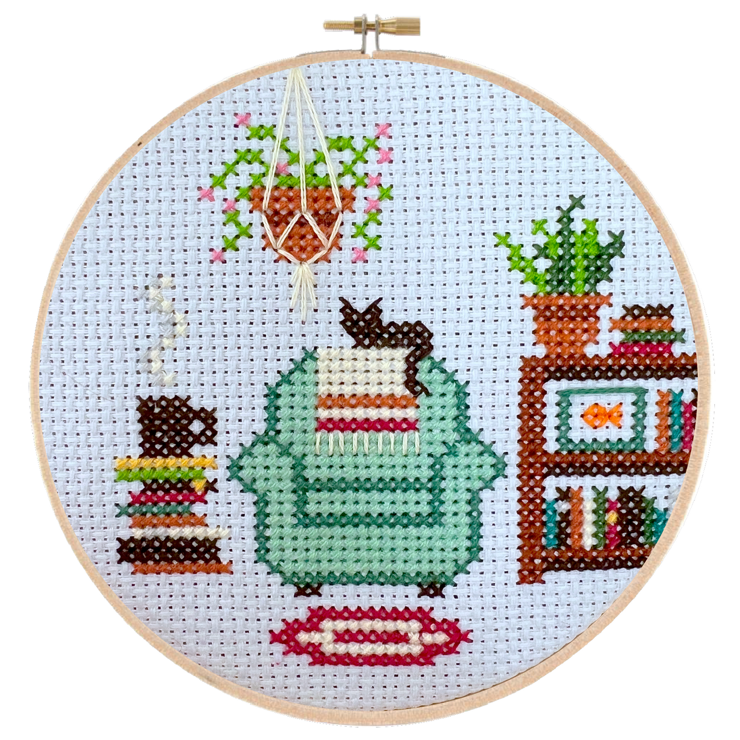 Cross Stitch Pattern: Reading Nook