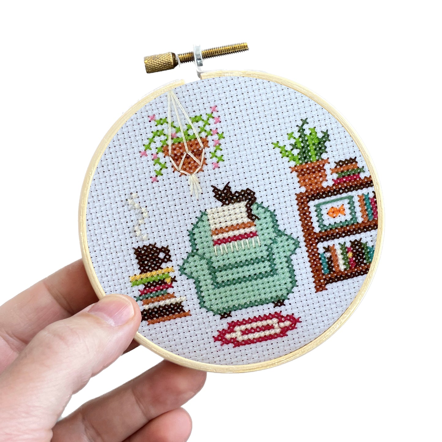 Cross Stitch Pattern: Reading Nook