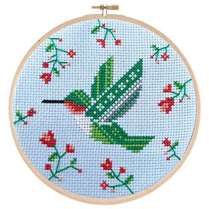 Cross Stitch Pattern: Summer Hummingbird