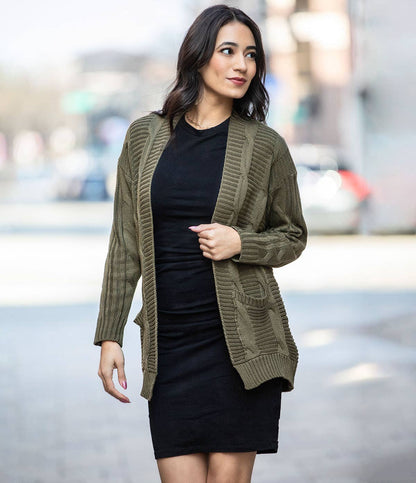 Olive Knit Cardigan