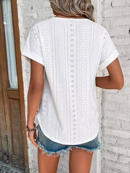 Casual Eyelet T-Shirt