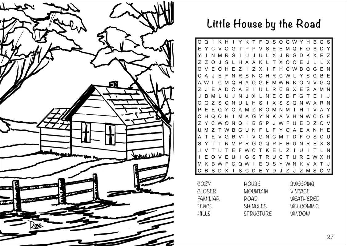 Bob Ross Word Search and Coloring Book