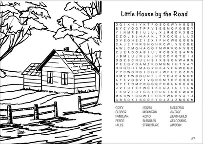 Bob Ross Word Search and Coloring Book