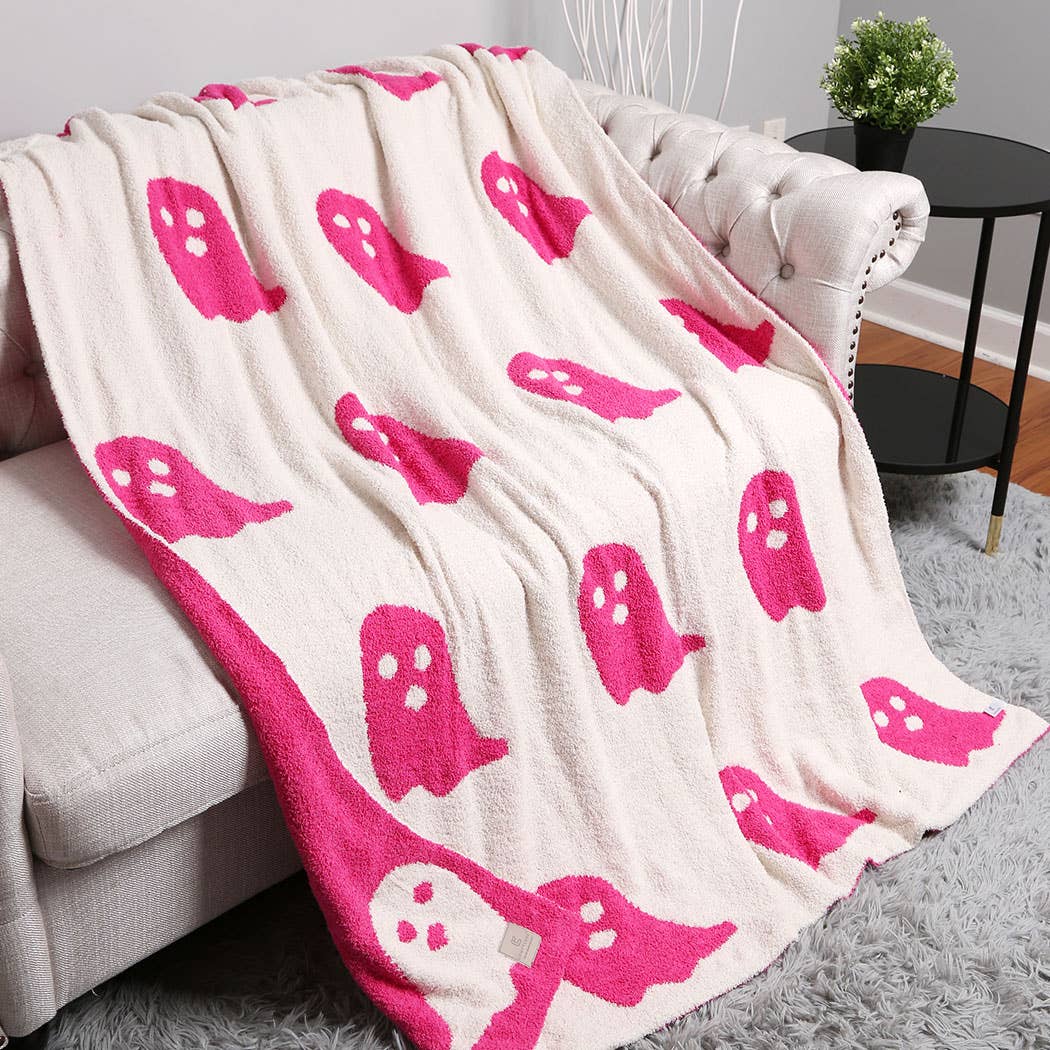 Ghost Patterned Throw Blanket