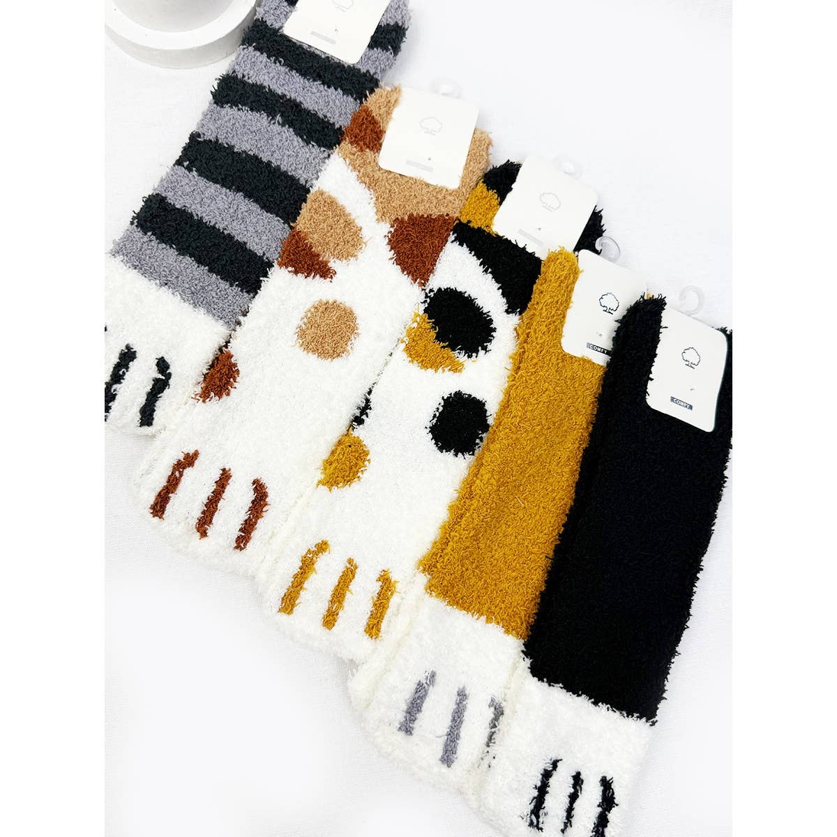 Fuzzy Cat Paw Socks