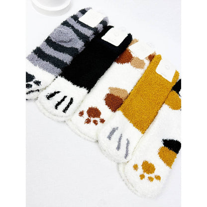 Fuzzy Cat Paw Socks