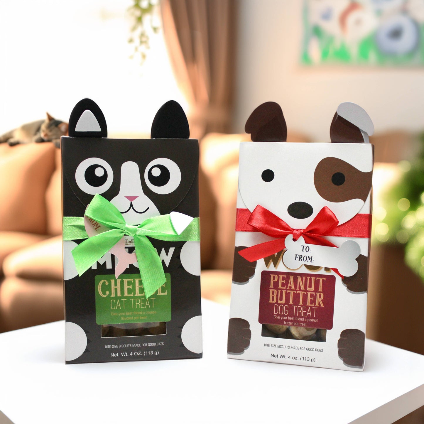 Character Pet Treats – Crunchy Bites: Cheese & Peanut Butter