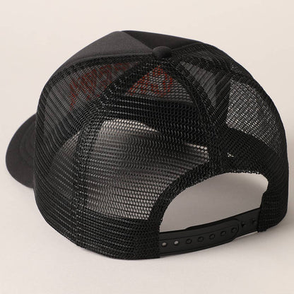 Creepy Embroidered Mesh Back Trucker Hat