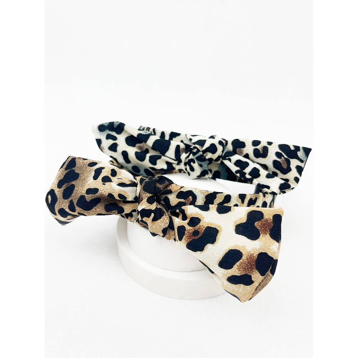Leopard Knotted Bow Headband