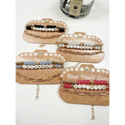 Best Mom Bracelet Sets in four colors.