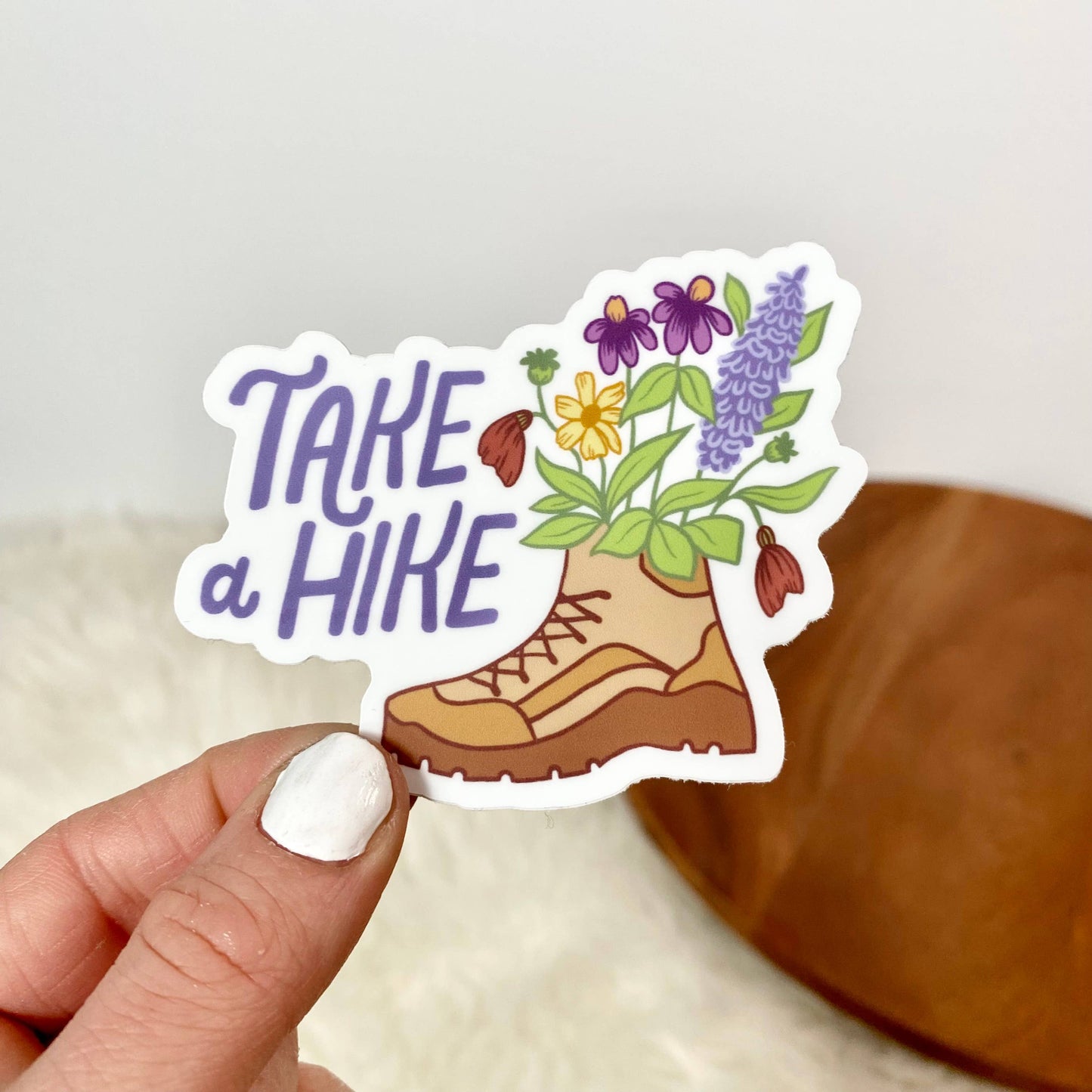 "Take A Hike" Hiking BootsSticker