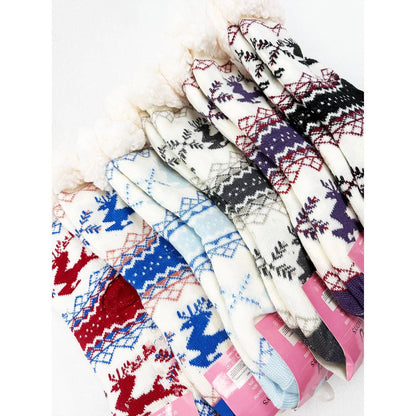 Reindeer Anti Skid Knit Winter Socks