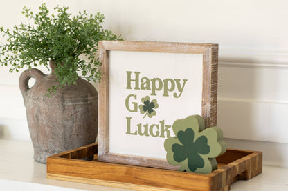 Reversible Wood Sign - LOVE/LUCKY Valentine's Day and St. Patrick's