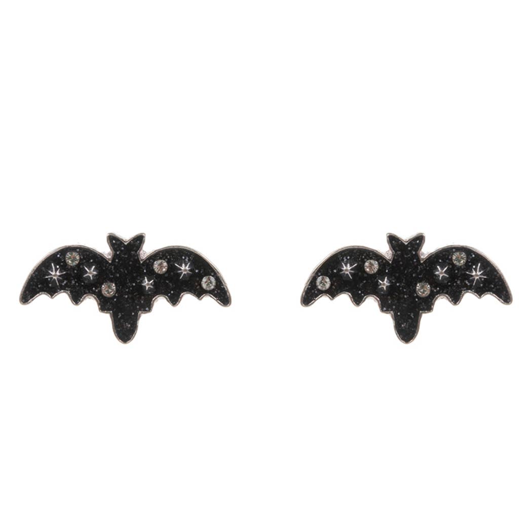 Halloween Bat Enamel Post Earring