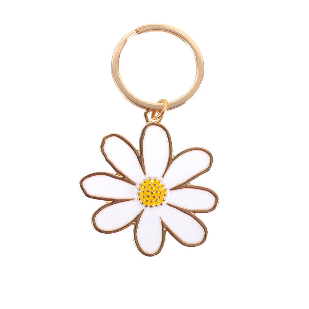 Closeup of Daisy keychain