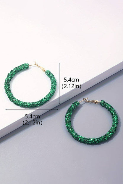 St. Patrick's Day Sequin Hoop Earrings