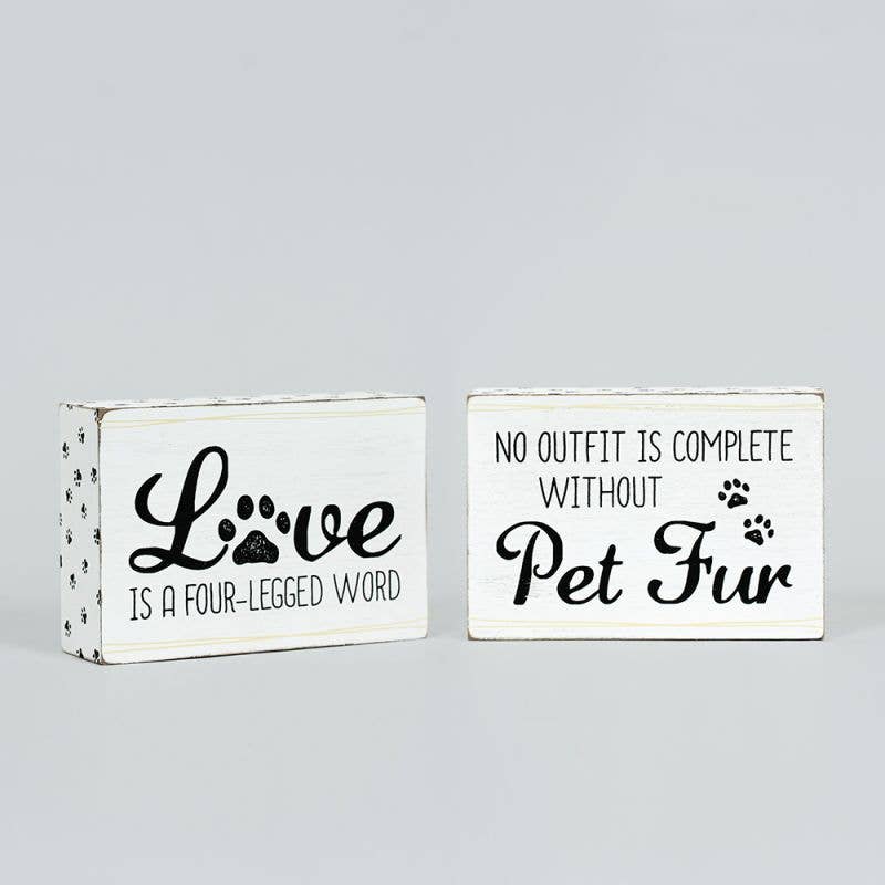 Reversible Wood Block Pet Decor