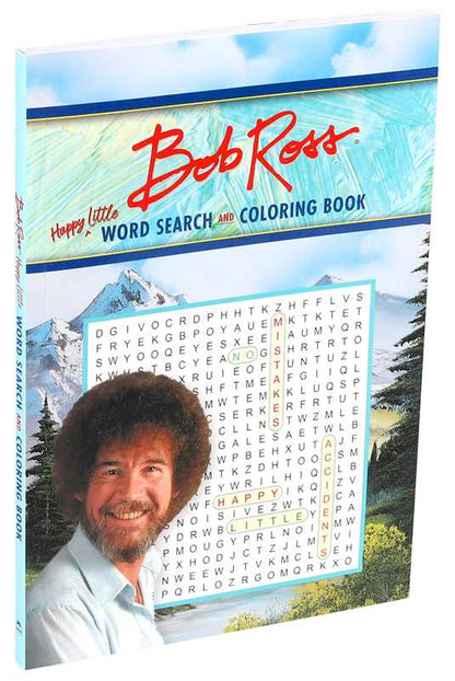 Bob Ross Word Search and Coloring Book