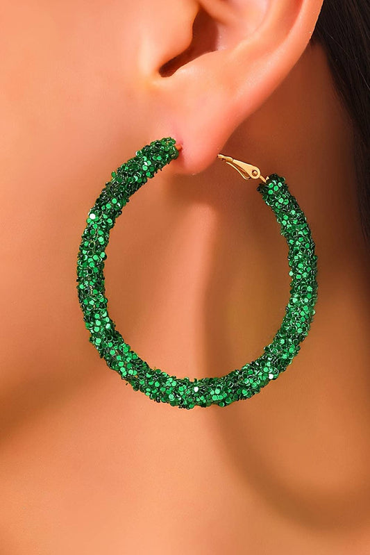 St. Patrick's Day Sequin Hoop Earrings