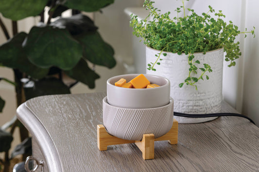 Wooden Pedestal 2-In-1 Wax and Candle Warmer