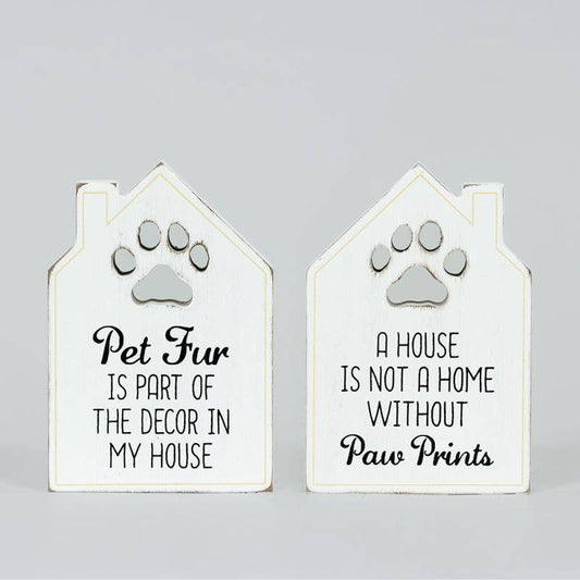 Reversible Wood Block Home Pet Decor