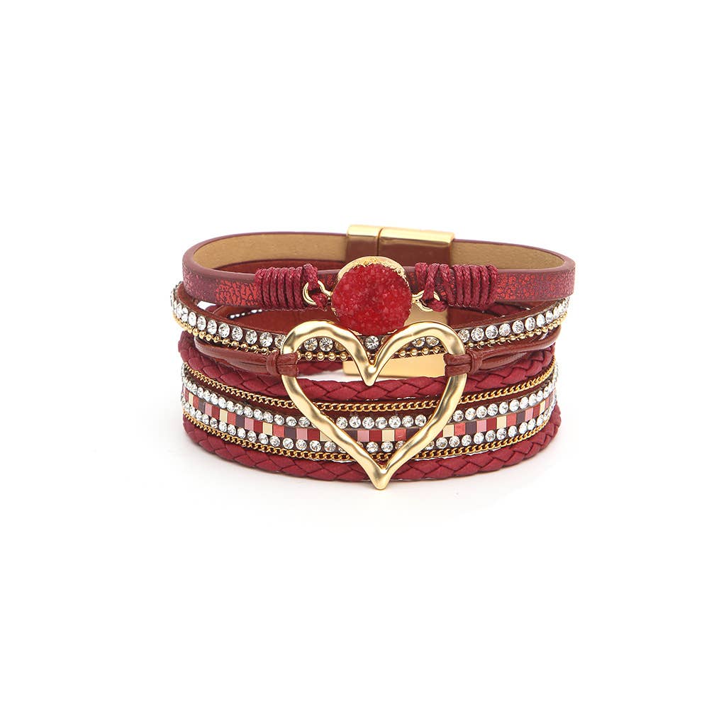 Multi-Strand Heart Bracelet