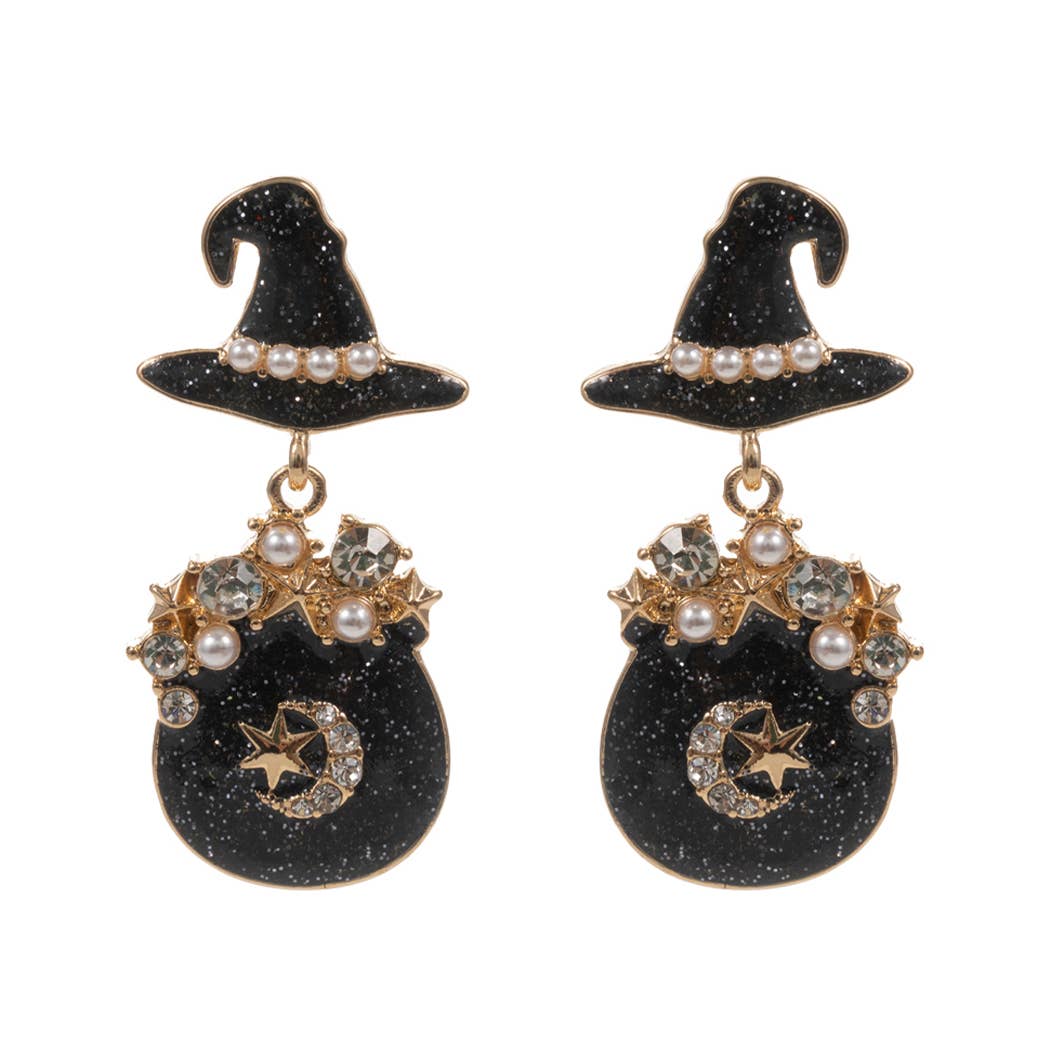 Halloween Witch's Hat Post Earring