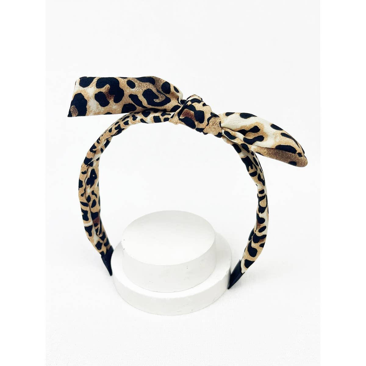 Leopard Knotted Bow Headband