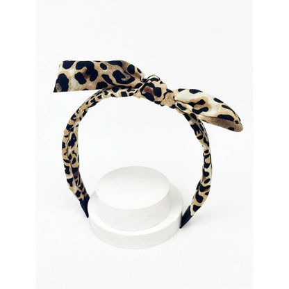 Leopard Knotted Bow Headband
