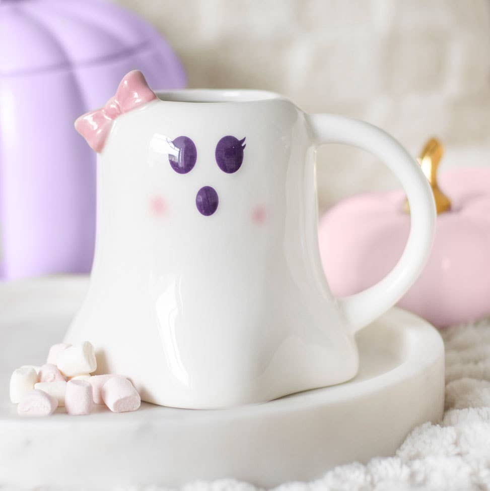 Miss Boo Ghost Shaped Halloween Mug