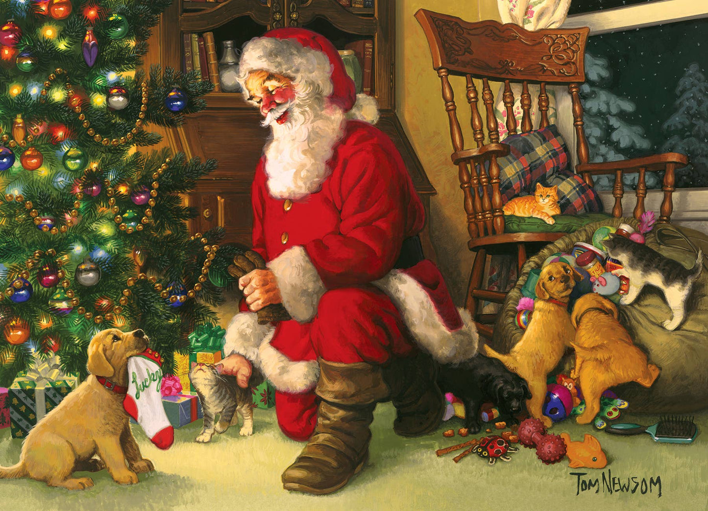 Santa's Lucky Stocking (Family) 350pc puzzle