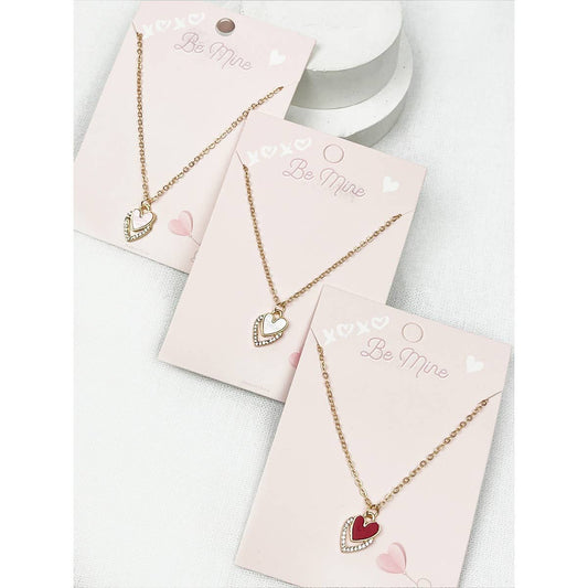 Duo Heart Pendant Necklace