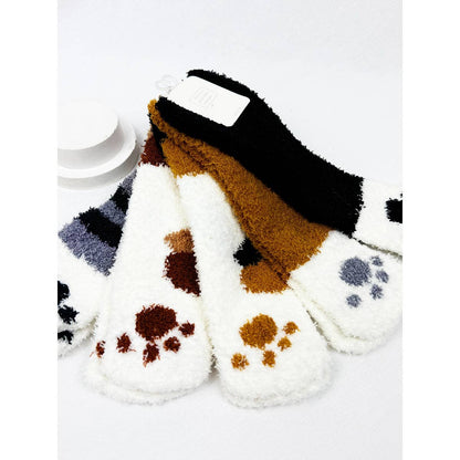 Fuzzy Cat Paw Socks