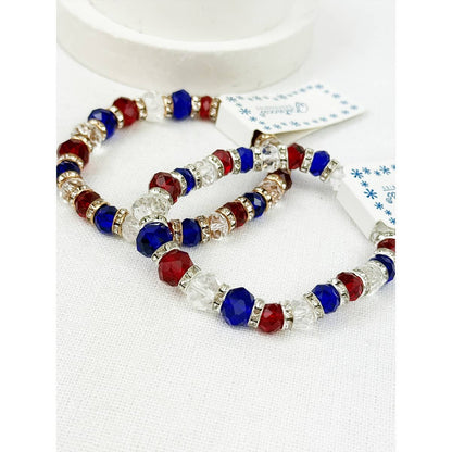 USA Crystal Stretch Bracelet