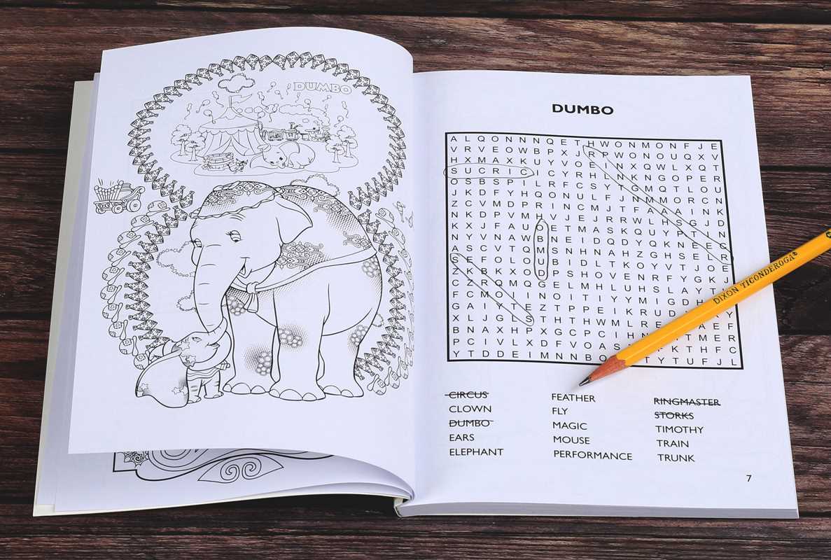 Disney Word Search and Coloring Book