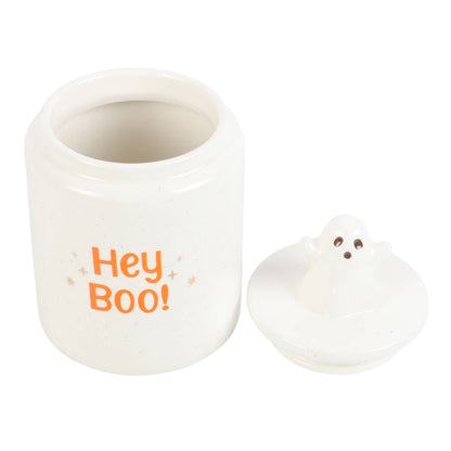 "Hey Boo" Ghost Storage Jar