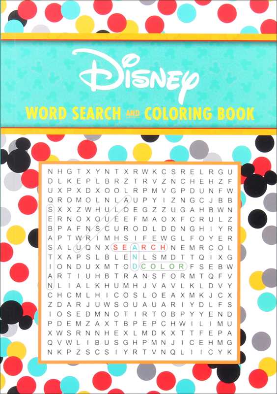 Disney Word Search and Coloring Book