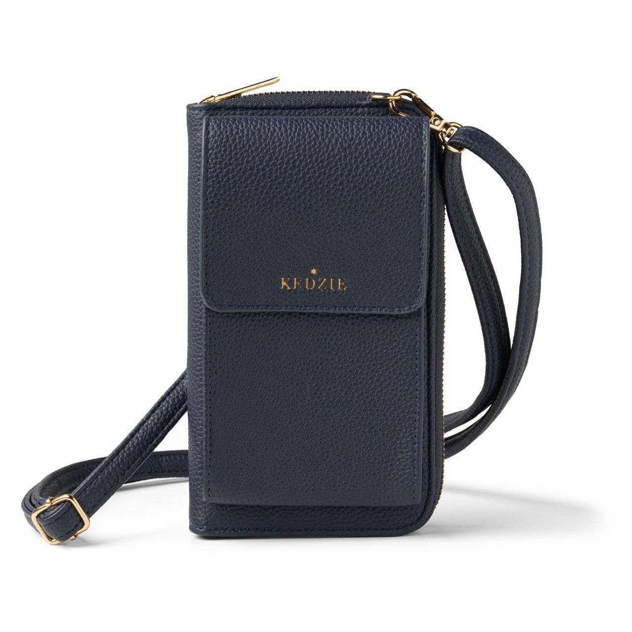 Eclipse smartphone crossbody bag by Kedzie in navy.