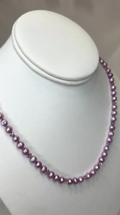 Lavender Elegance - Freshwater Pearls