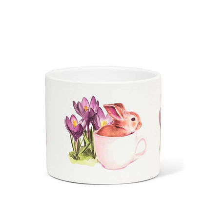 Sm Bunny & Crocus Planter