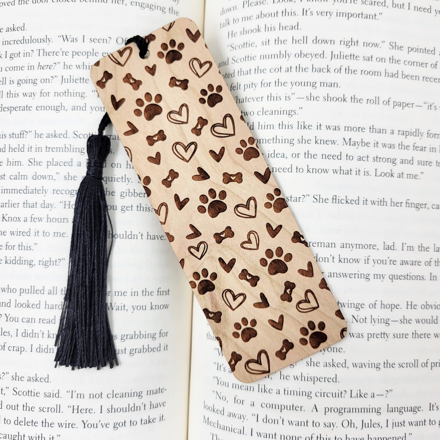 Dog Lover Wood Bookmark