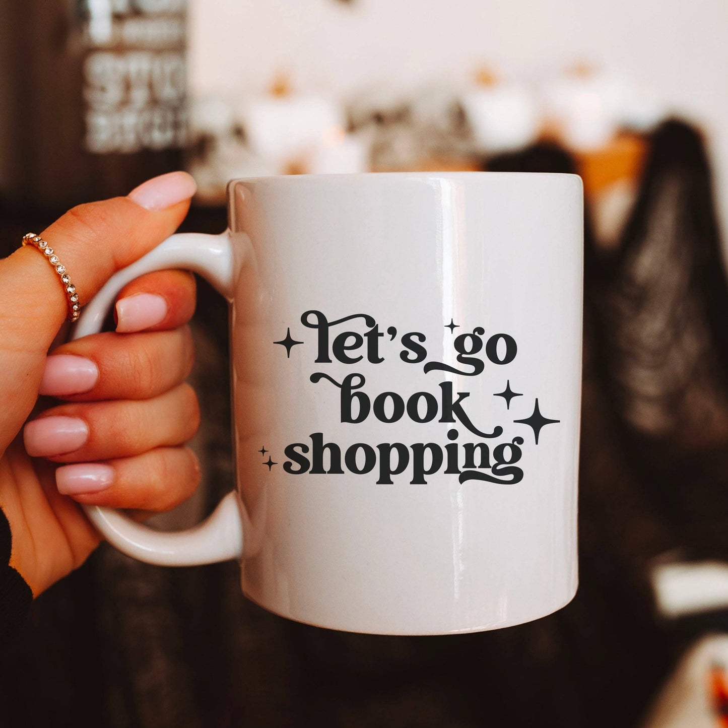 Let's Go Book Shopping Coffee Mug